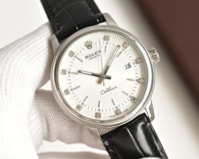 Rolex Geneve Cellini Men 40mm Citizen 8215 Movement 316L Steel Waterproof 100m Watch